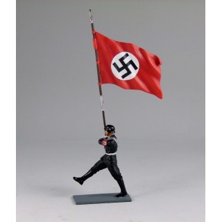German Berlin 1938 Allgemeine SS marching Flagbearer SA001