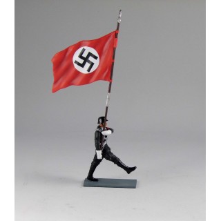 German Berlin 1938 Allgemeine SS marching Flagbearer SA001