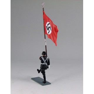 German Berlin 1938 Allgemeine SS marching Flagbearer SA001