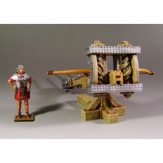 Roman Catapult with standing soldier