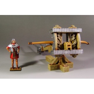 Roman Catapult with standing soldier