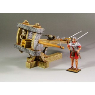 Roman Catapult with standing soldier