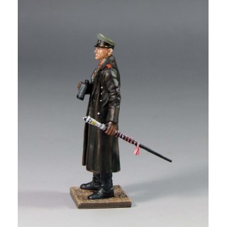 German General Erwin Rommel in Leather Coat Ger024